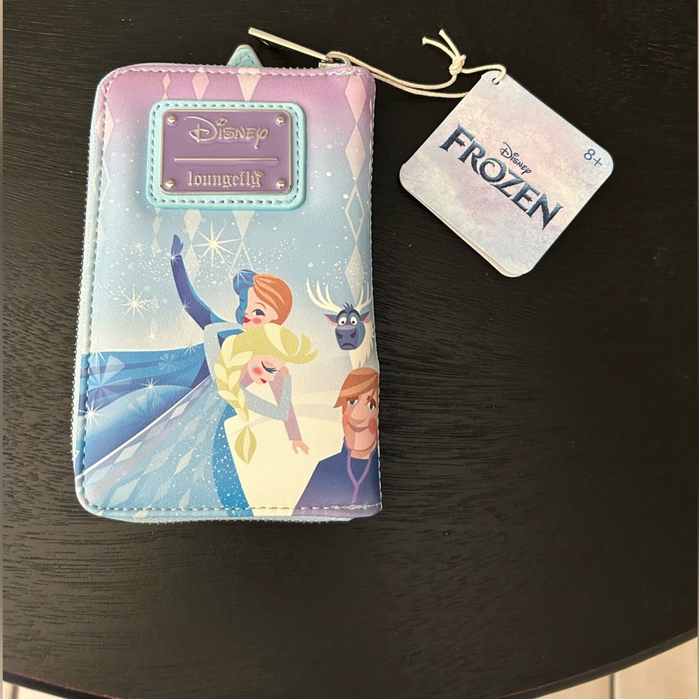 Loungefly Disney Frozen Zip-Around Wallet in Blue & Purple